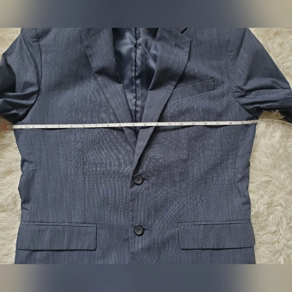 Banana Republic Men's Slim Fit Navy Blue Stripe Blazer Lined Size 38S NEW RT$200